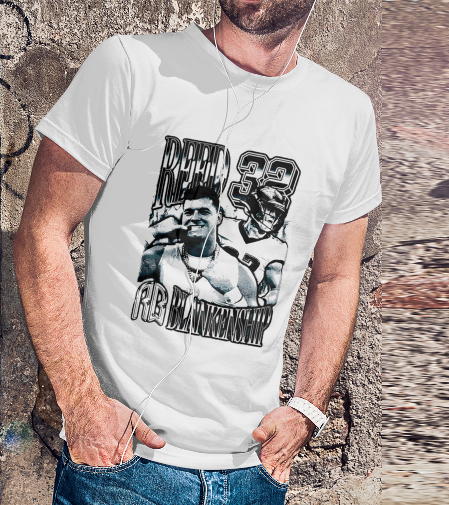 Reed Blankenship 32 Eagles Player Collage T-Shirt
