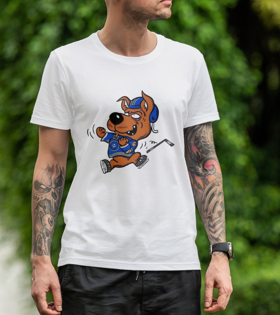 Scrappy Doo Buffalo Sabres Hockey Cartoon T-Shirt