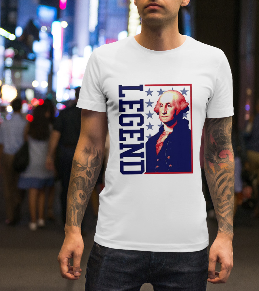 Legend George Washington 250th Anniversary America Freedom T-Shirt