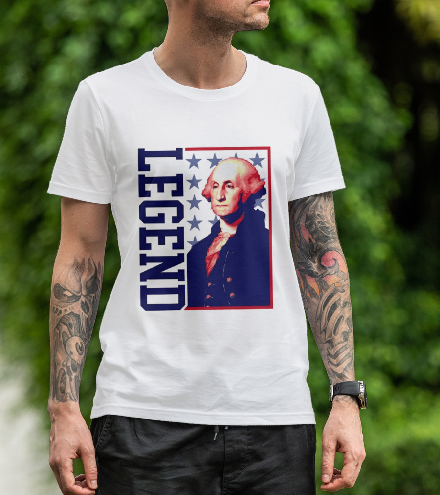 Legend George Washington 250th Anniversary America Freedom T-Shirt