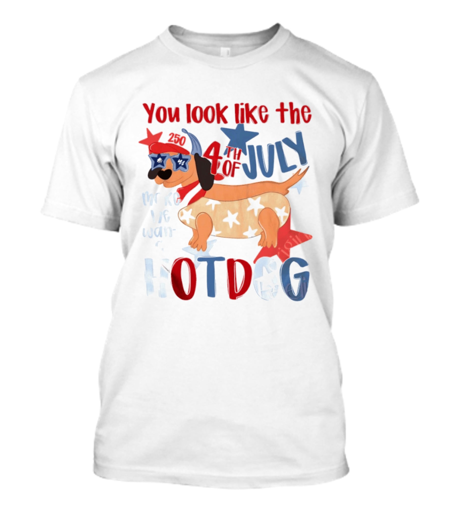 You Look Like The 4th Of July Make Me Want A Hotdog 2020 Dog Star Hat T-Shirt