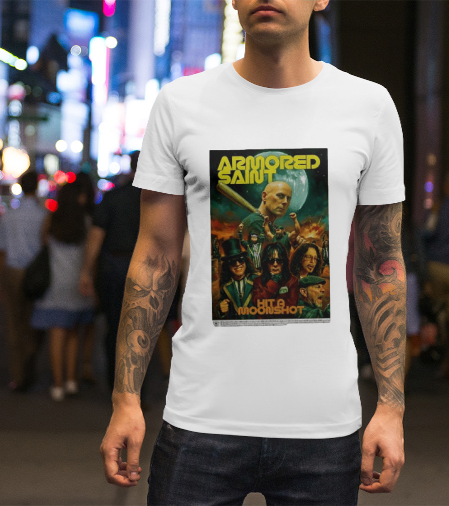 Armored Saint Hit A Moonshot Heavy Metal Band T-Shirt