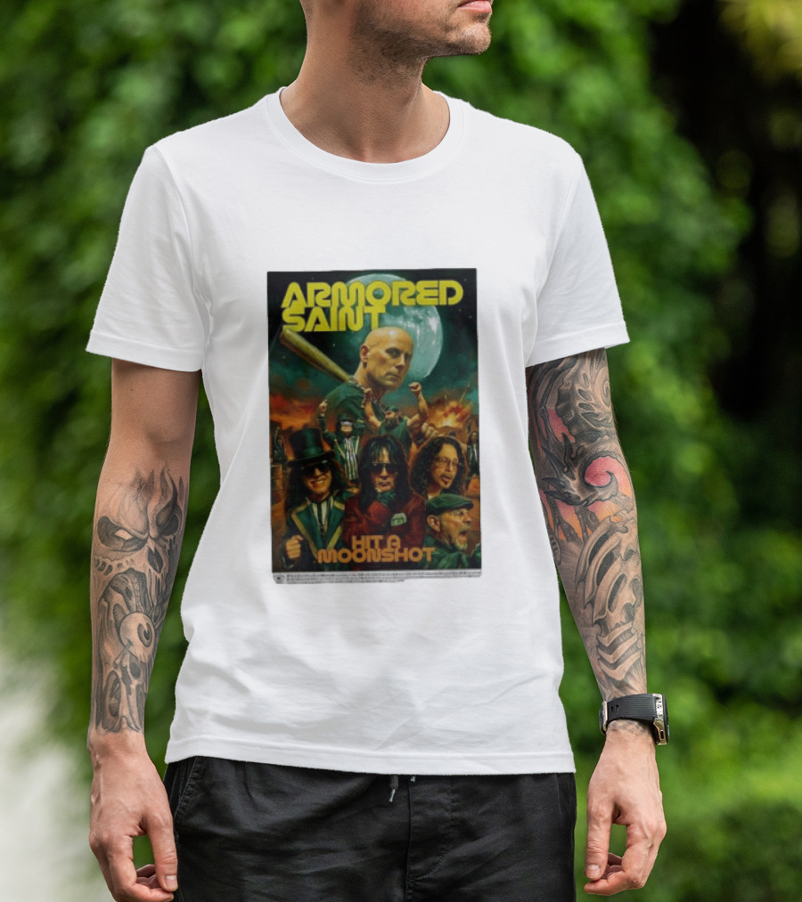 Armored Saint Hit A Moonshot Heavy Metal Band T-Shirt