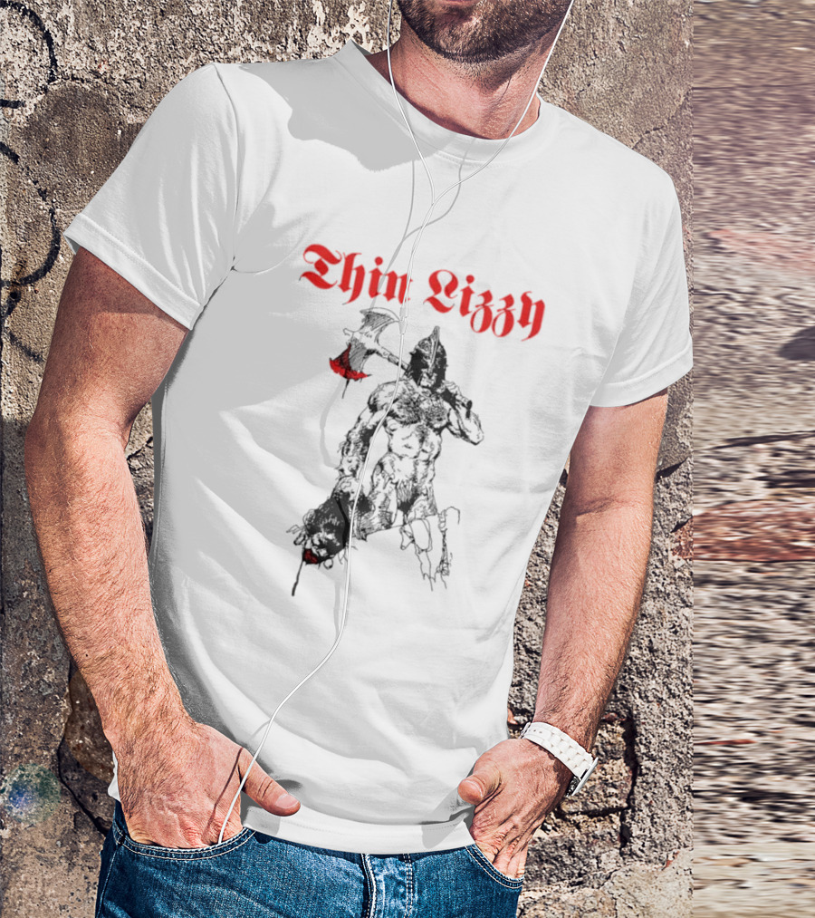 Thin Lizzy Blood Will Spill Warrior Axe T-Shirt