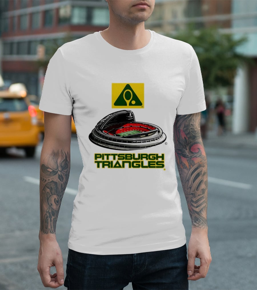 Pittsburgh Triangles Civic Arena Tennis Logo Roof Open T-Shirt