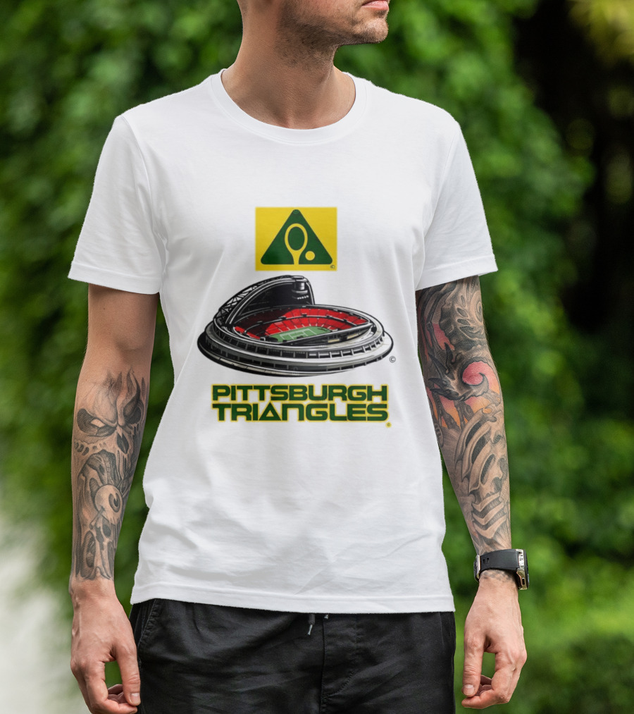 Pittsburgh Triangles Civic Arena Tennis Logo Roof Open T-Shirt