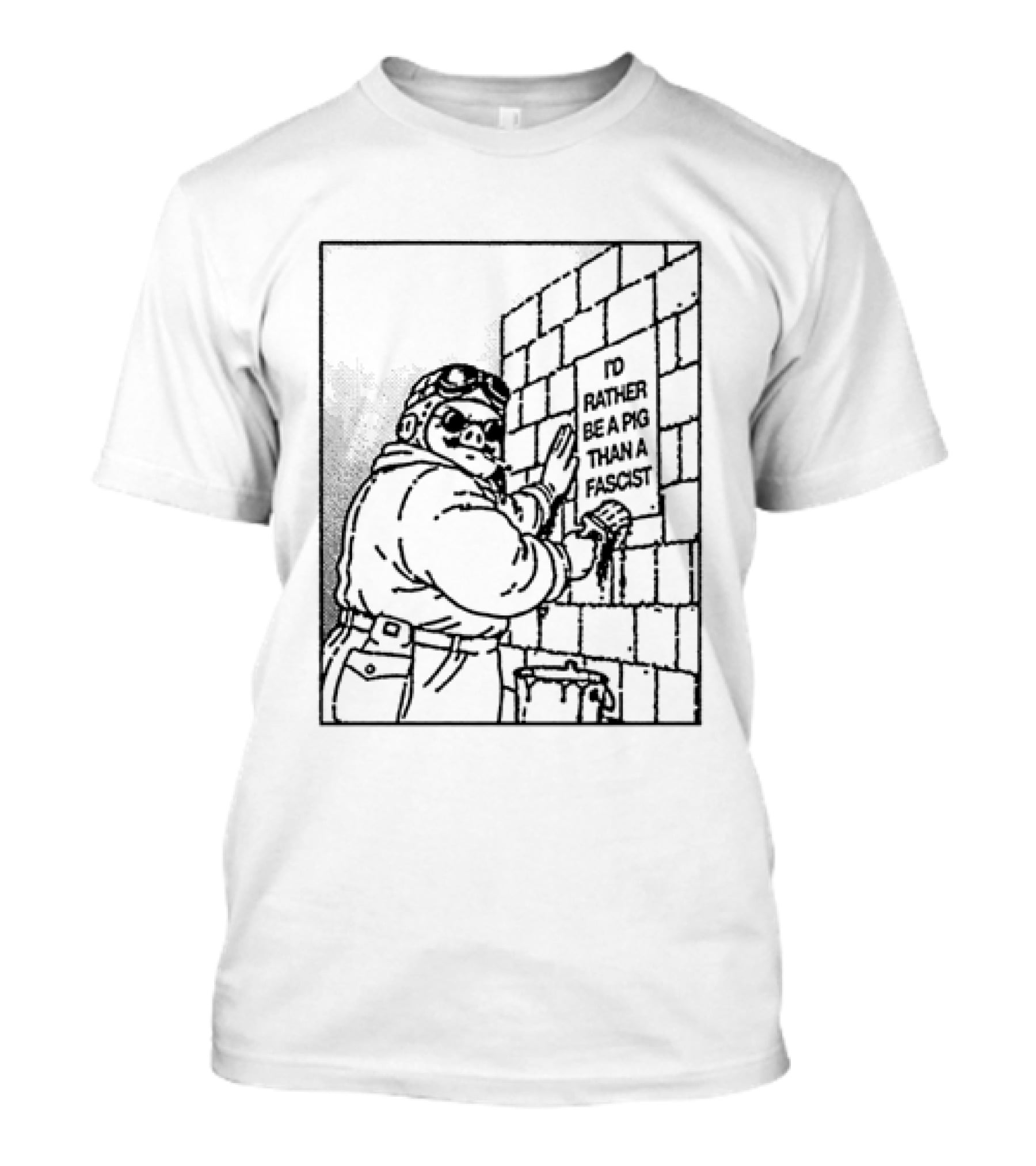 Porco Rosso I'd Rather Be A Pig Than A Fascist T-Shirt