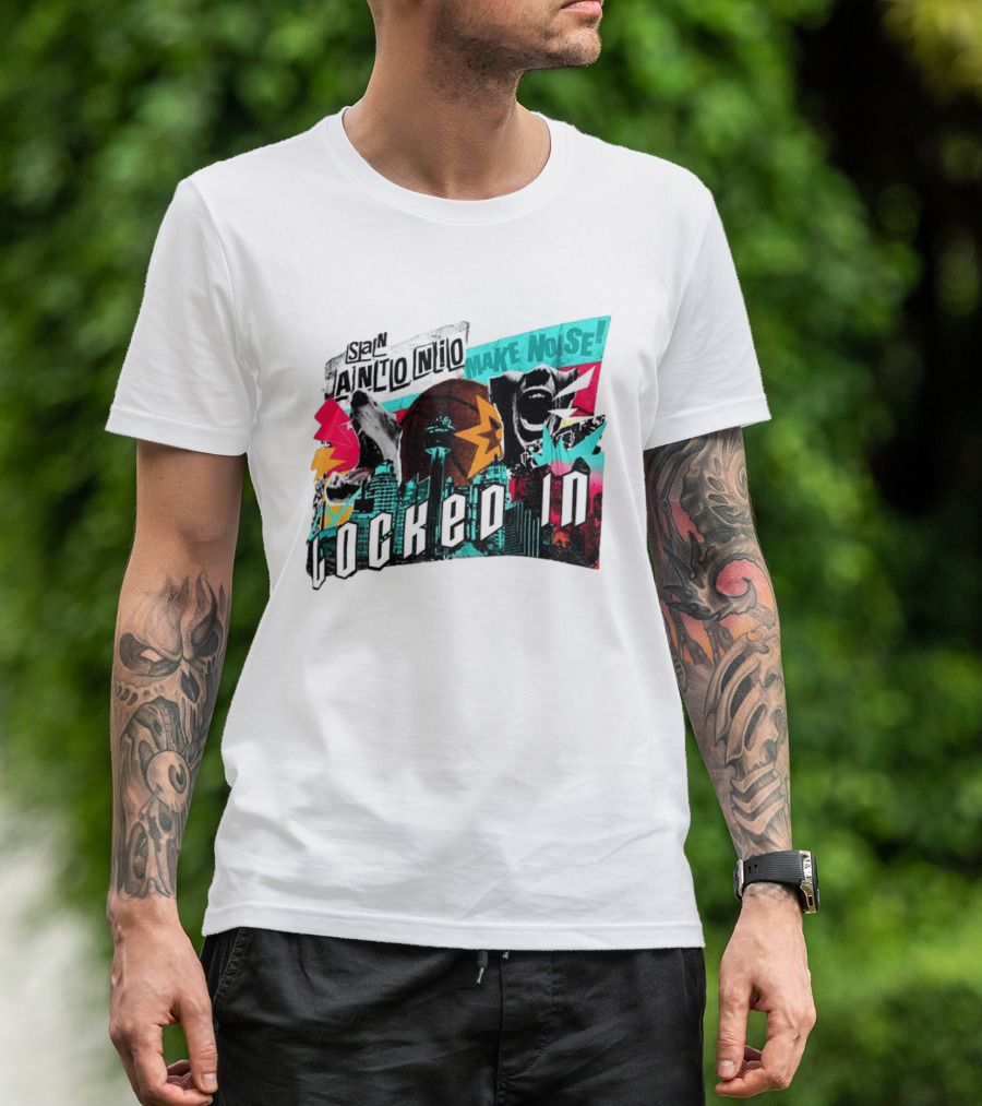 San Antonio Spurs Locked In Make Noise Basketball T-Shirt