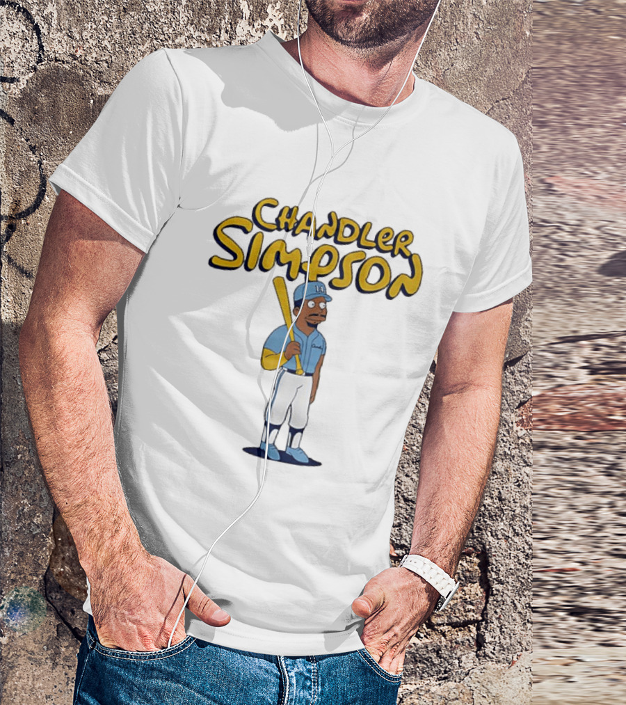 Chandler Simpson Tampa Bay Rays MLB Batting Cartoon T-Shirt