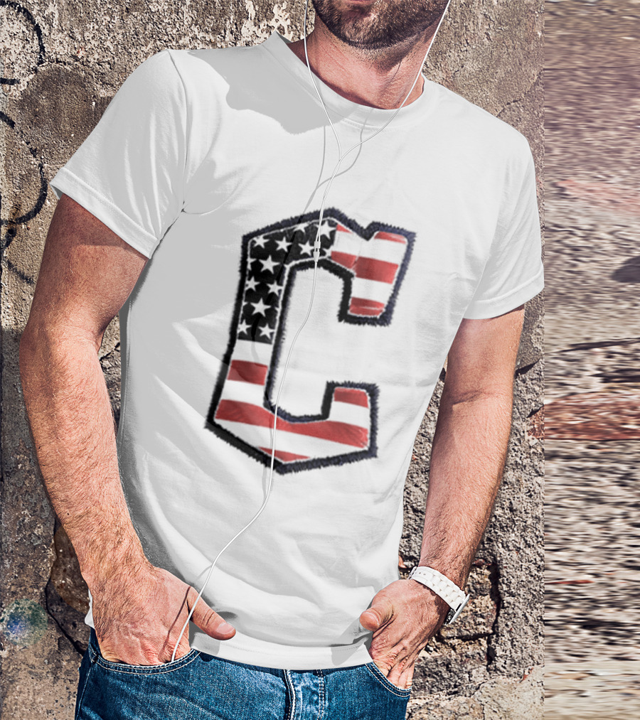 Cleveland Guardians American Flag Hat 2026 Patriotic Giveaway T-Shirt