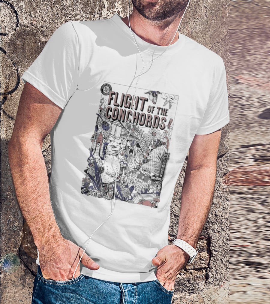 Flight Of The Conchords Los Angeles CA Botanical Owl And Cityscape T-Shirt
