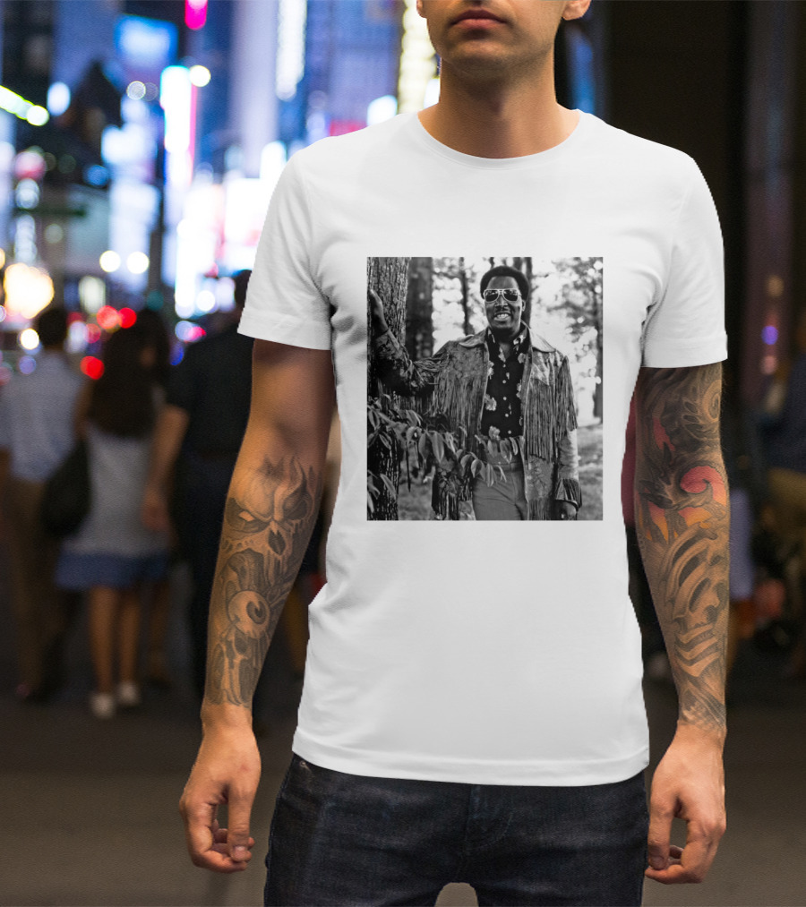 Clarence Carter Singer Fringe Jacket And Sunglasses Outdoors T-Shirt