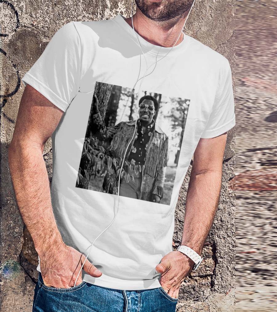 Clarence Carter Singer Fringe Jacket And Sunglasses Outdoors T-Shirt