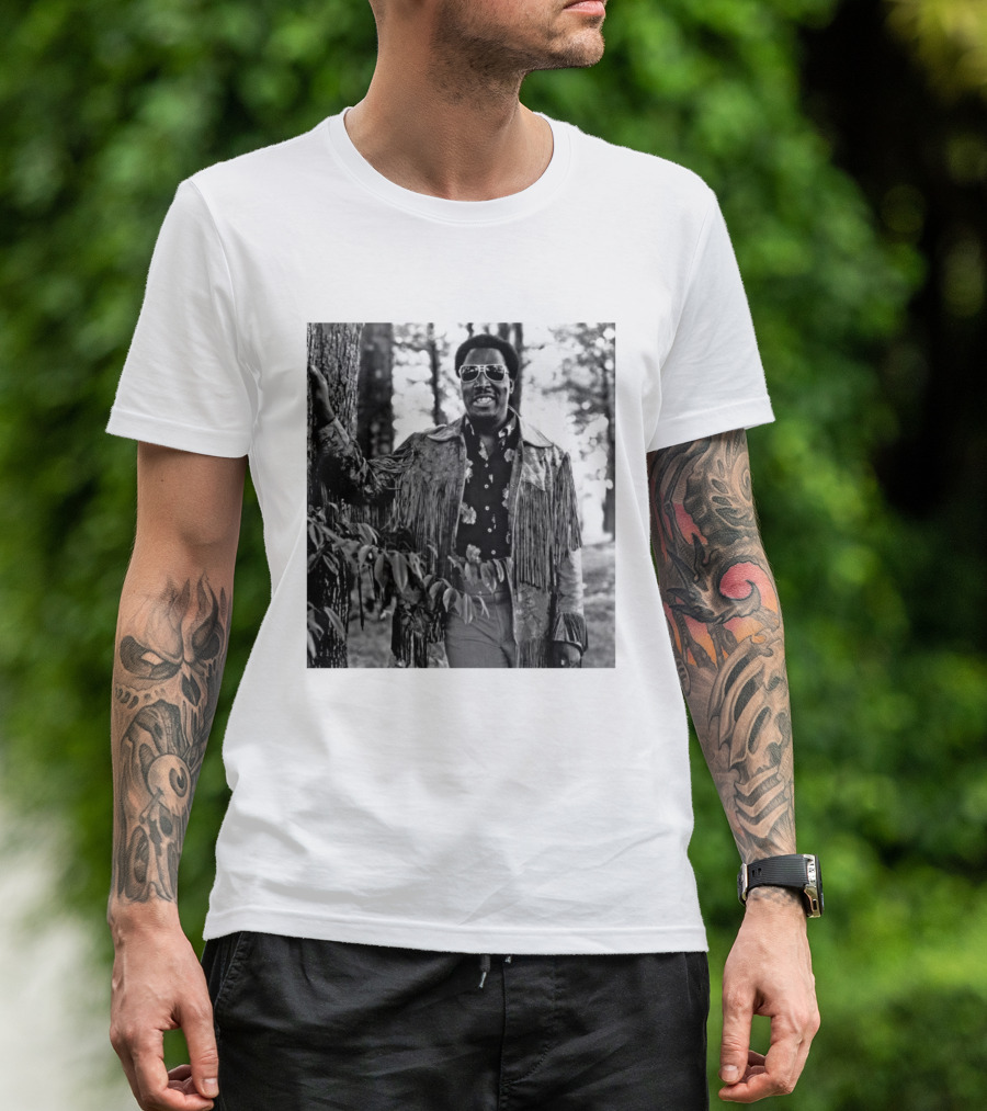 Clarence Carter Singer Fringe Jacket And Sunglasses Outdoors T-Shirt