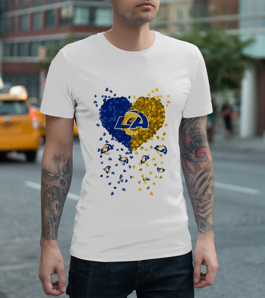 Los Angeles Rams Heart Logo 2026 Football Fanwear T-Shirt