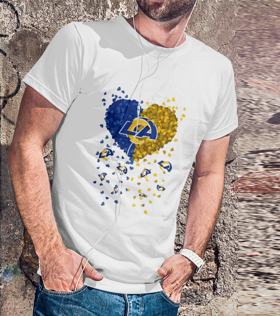 Los Angeles Rams Heart Logo 2026 Football Fanwear T-Shirt