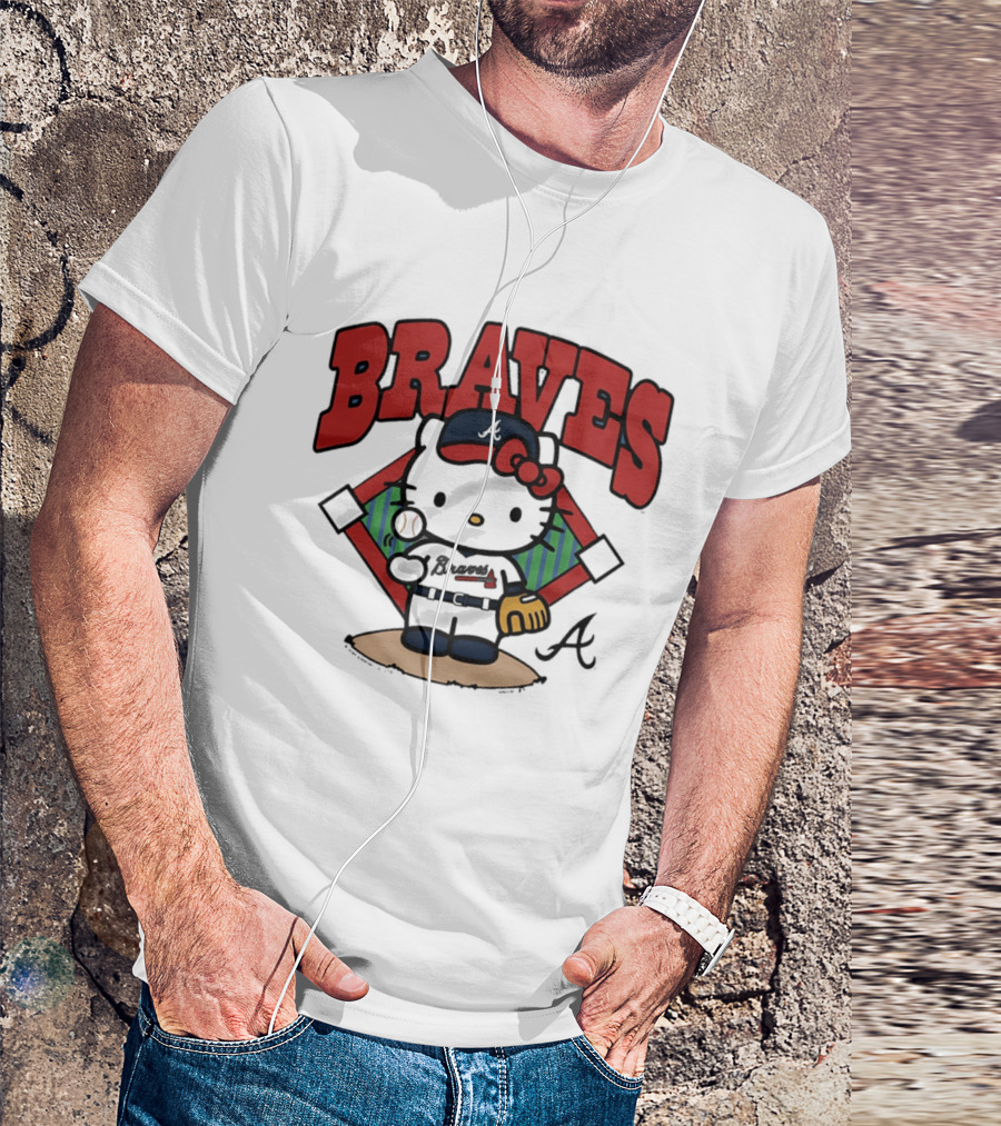 Hello Kitty Braves Baseball Collaboration With Atlanta Braves T-Shirt