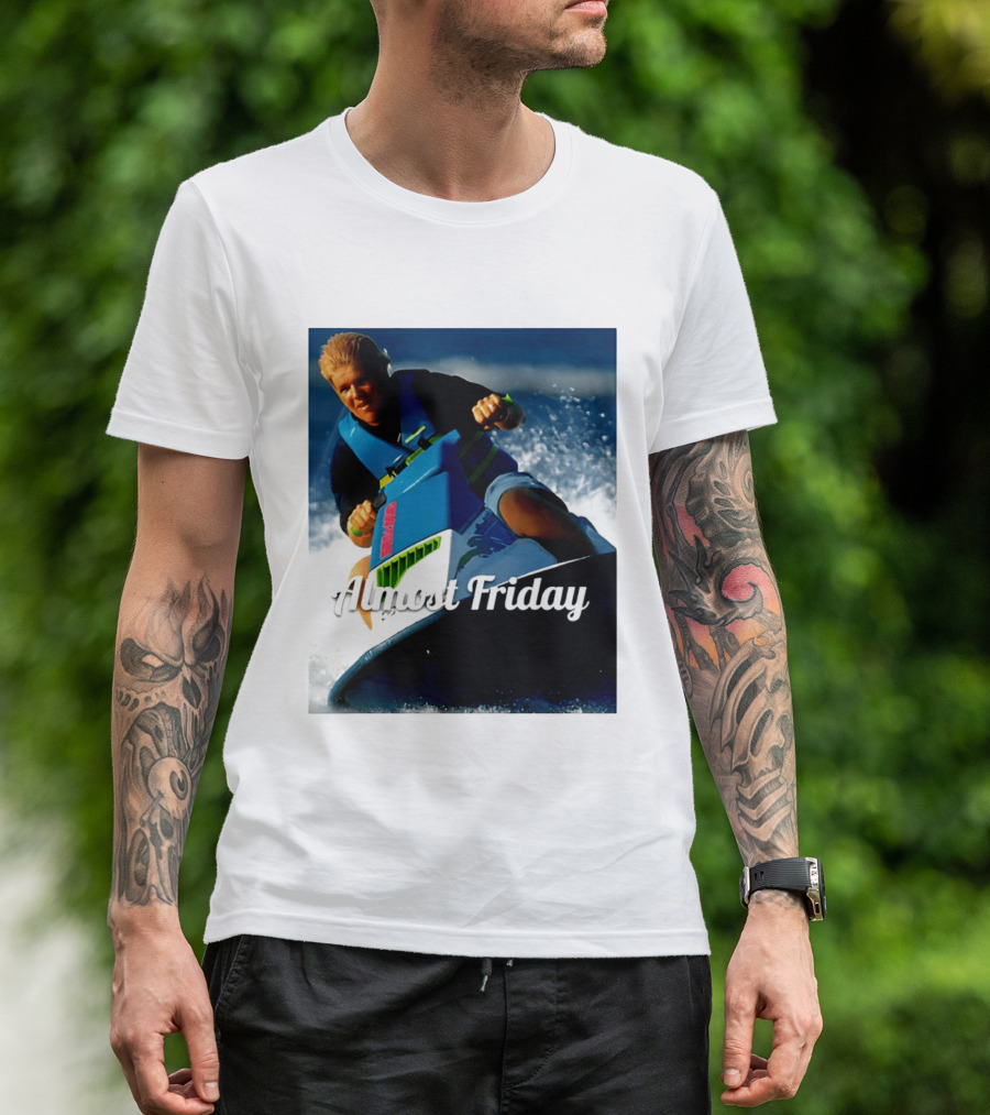 John Daly Throttle Jet Ski Almost Friday T-Shirt