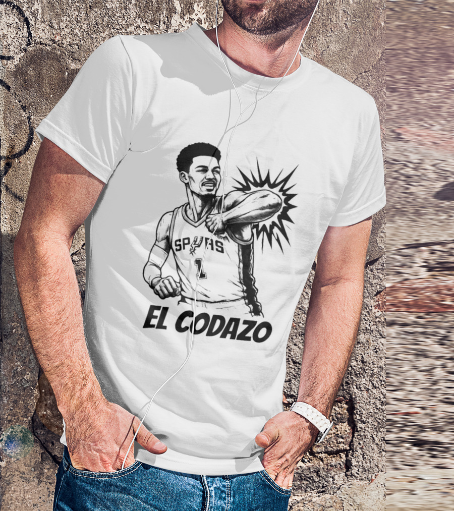 Victor Wembanyama Spurs Number One El Codazo Sketch T-Shirt