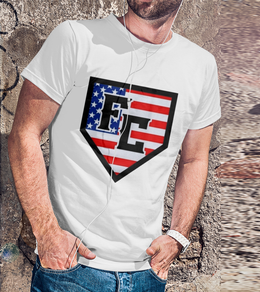 FC Patriotic Home Plate USA Flag White Regular 5000 T-Shirt