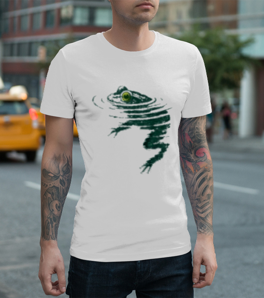 Frog Swimming Ripples In Water T-Shirt