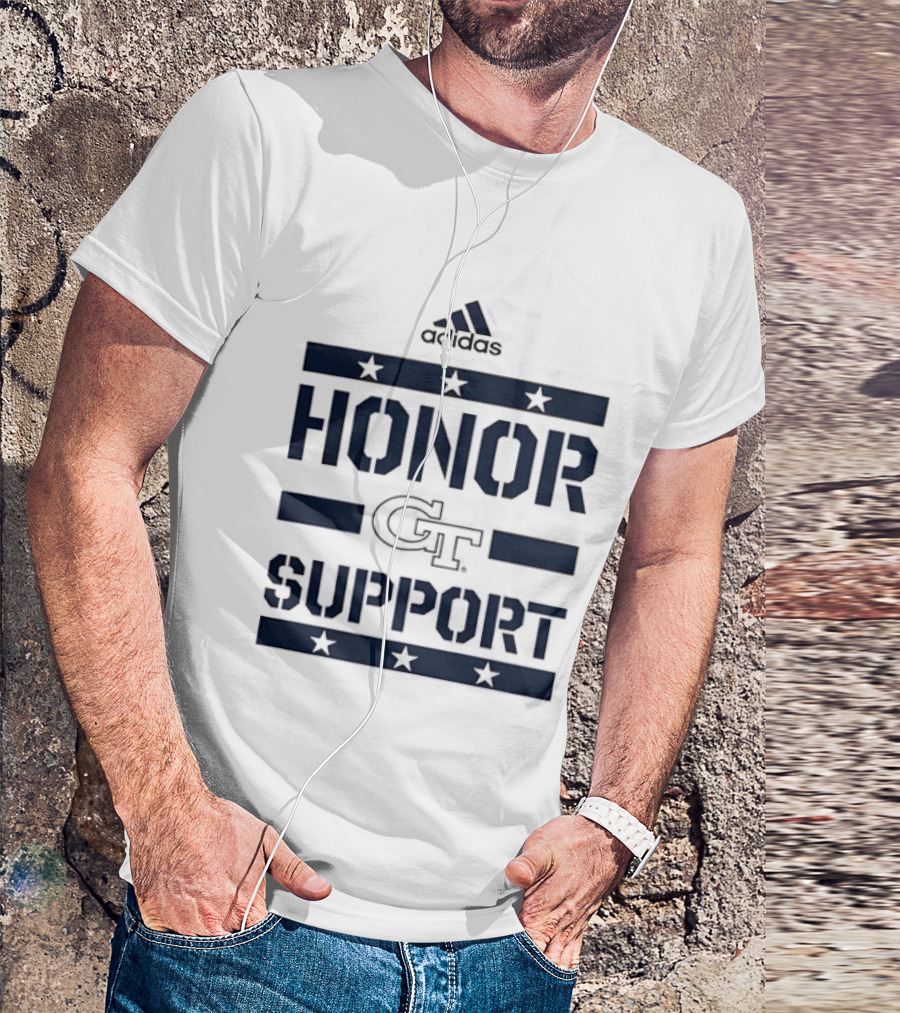 Adidas Georgia Tech GT Honor Support Stars T-Shirt