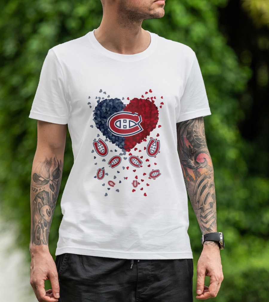 Montreal Canadiens Heart NHL 2026 Team Pride T-Shirt