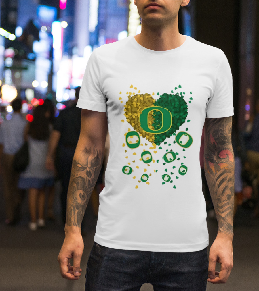 Oregon Ducks Football Heart 2026 T-Shirt