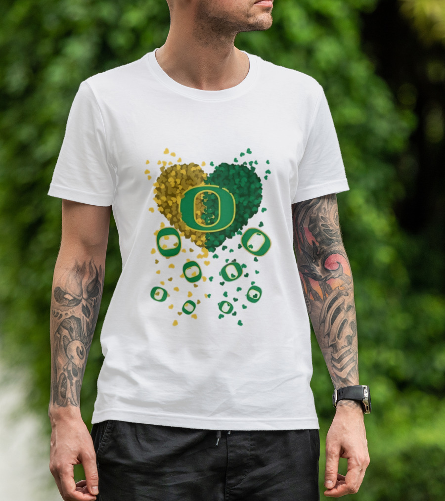 Oregon Ducks Football Heart 2026 T-Shirt