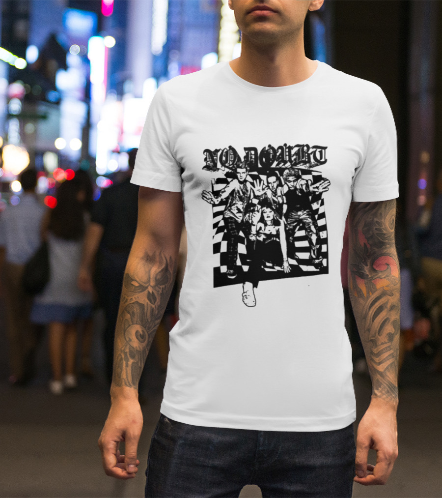 No Doubt Las Vegas Tour 2026 Checkered Band T-Shirt