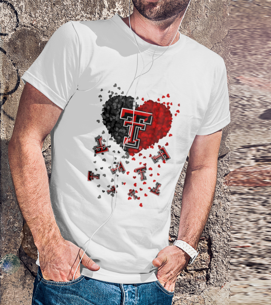 Texas Tech Red Raiders Heart 2026 Football Fan Gear T-Shirt