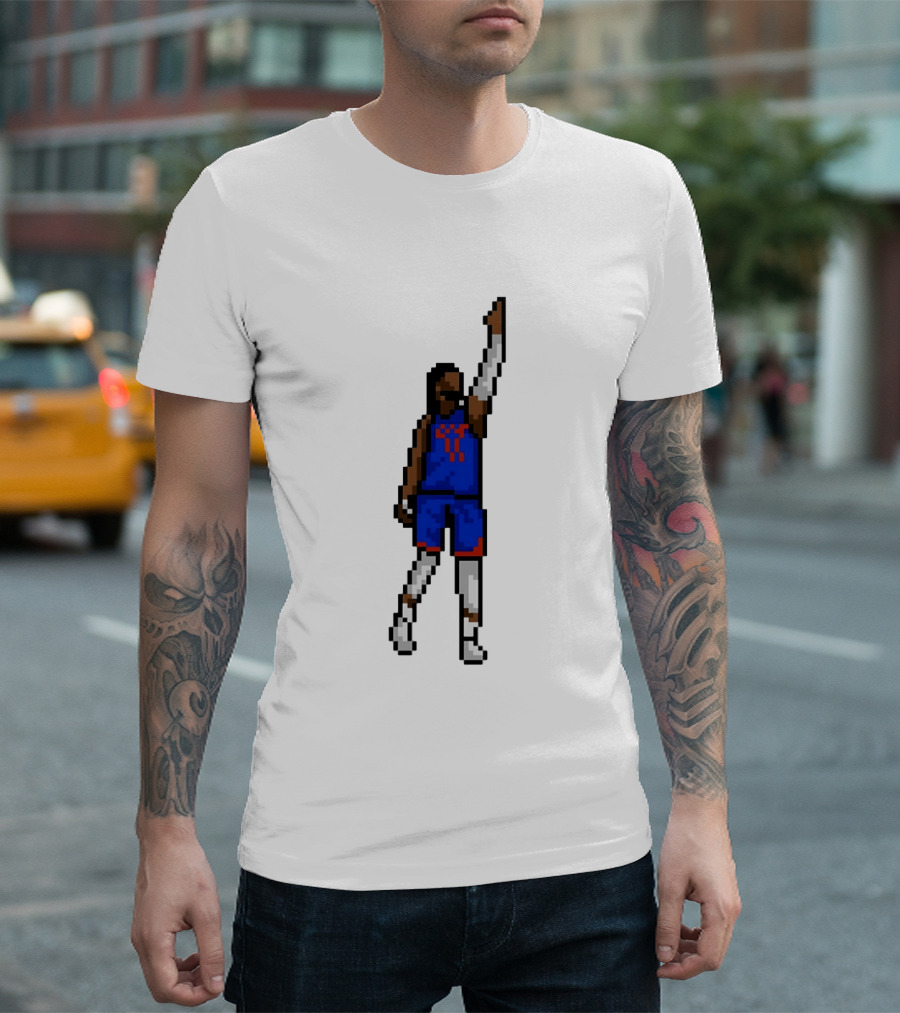 Jalen Brunson Clutch Pixel Art New York Knicks Basketball T-Shirt