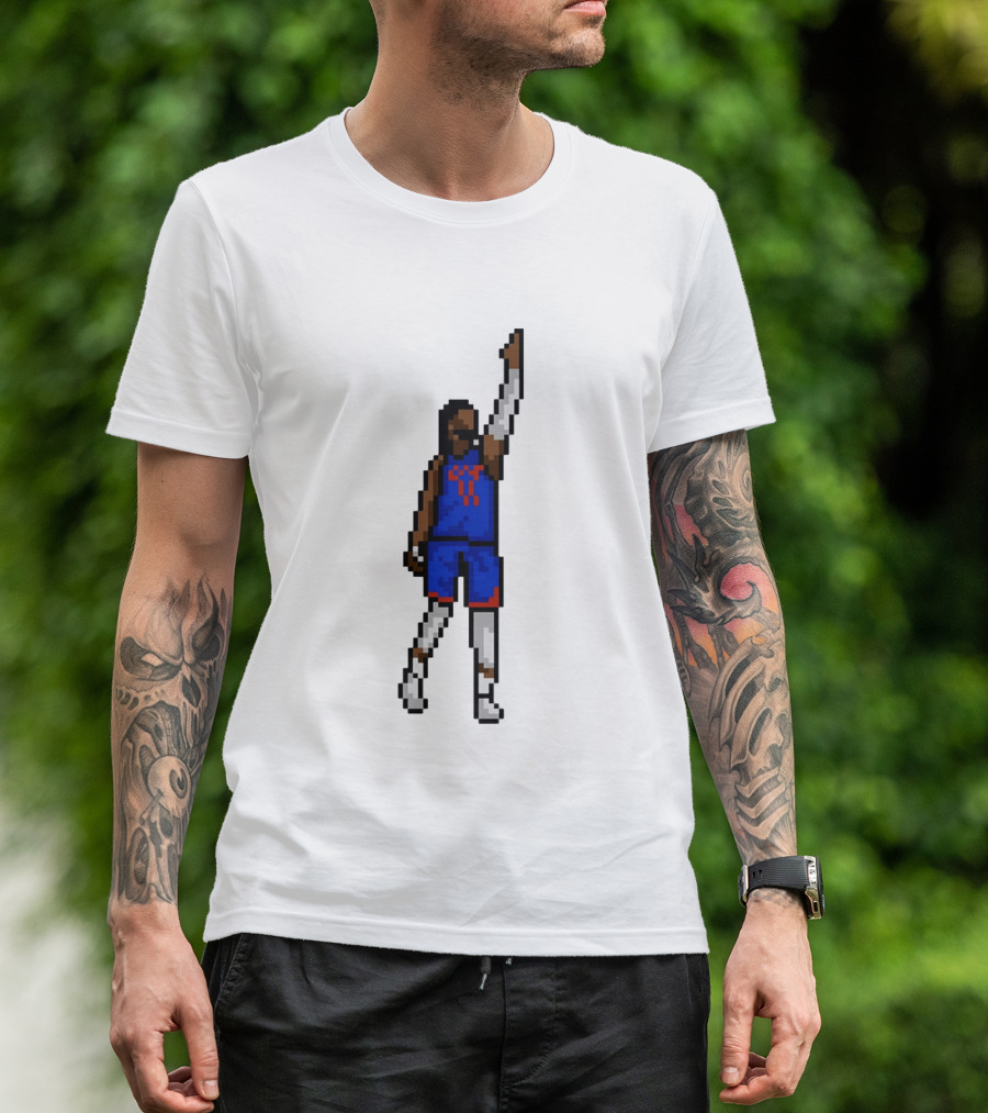 Jalen Brunson Clutch Pixel Art New York Knicks Basketball T-Shirt