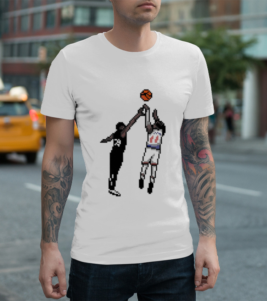Jalen Brunson New York Knicks 8bit Basketball Action T-Shirt