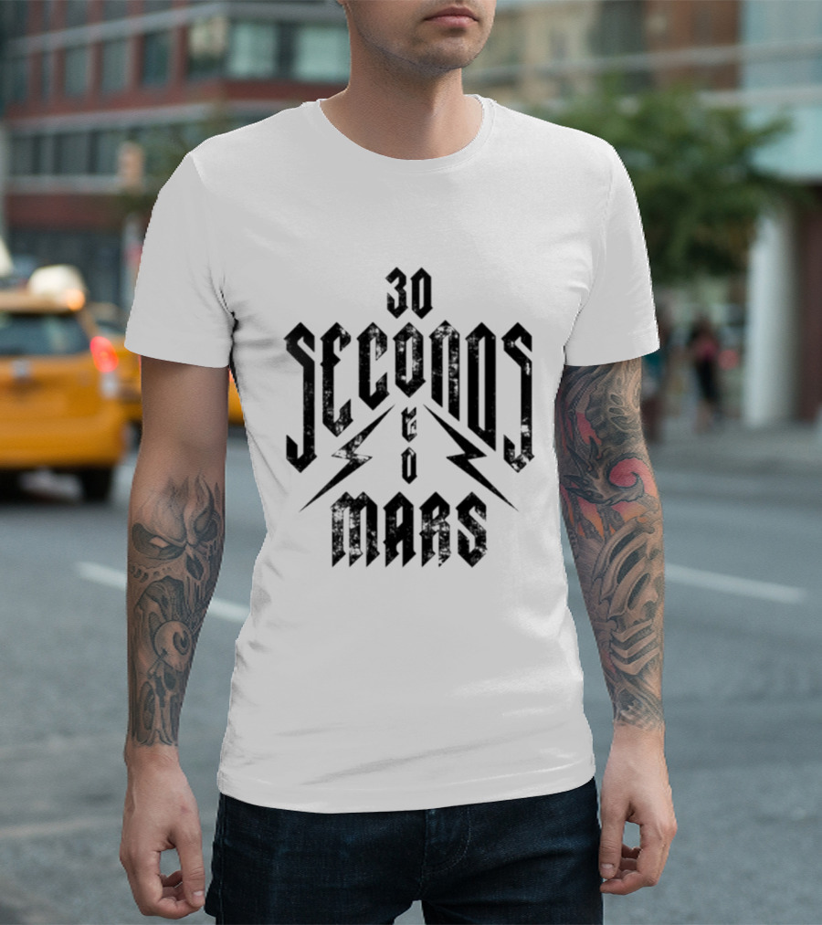 30 Seconds To Mars Lightning Bolt T-Shirt