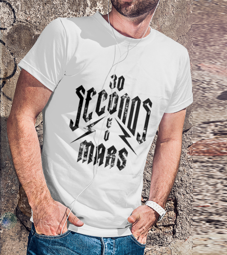 30 Seconds To Mars Lightning Bolt T-Shirt