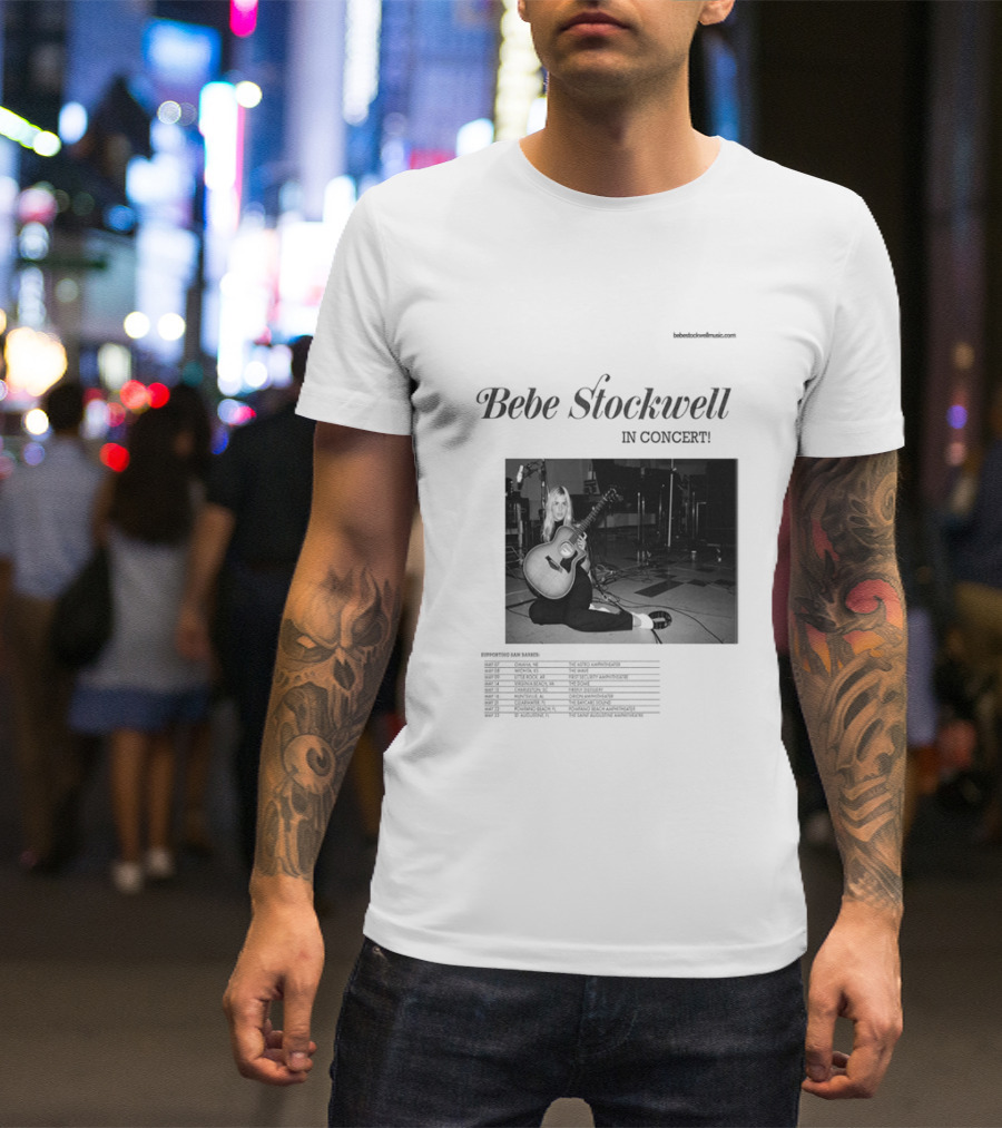 Bebe Stockwell In Concert Tour 2026 Dates Featuring Sam Barber T-Shirt