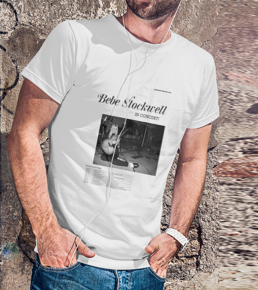Bebe Stockwell In Concert Tour 2026 Dates Featuring Sam Barber T-Shirt