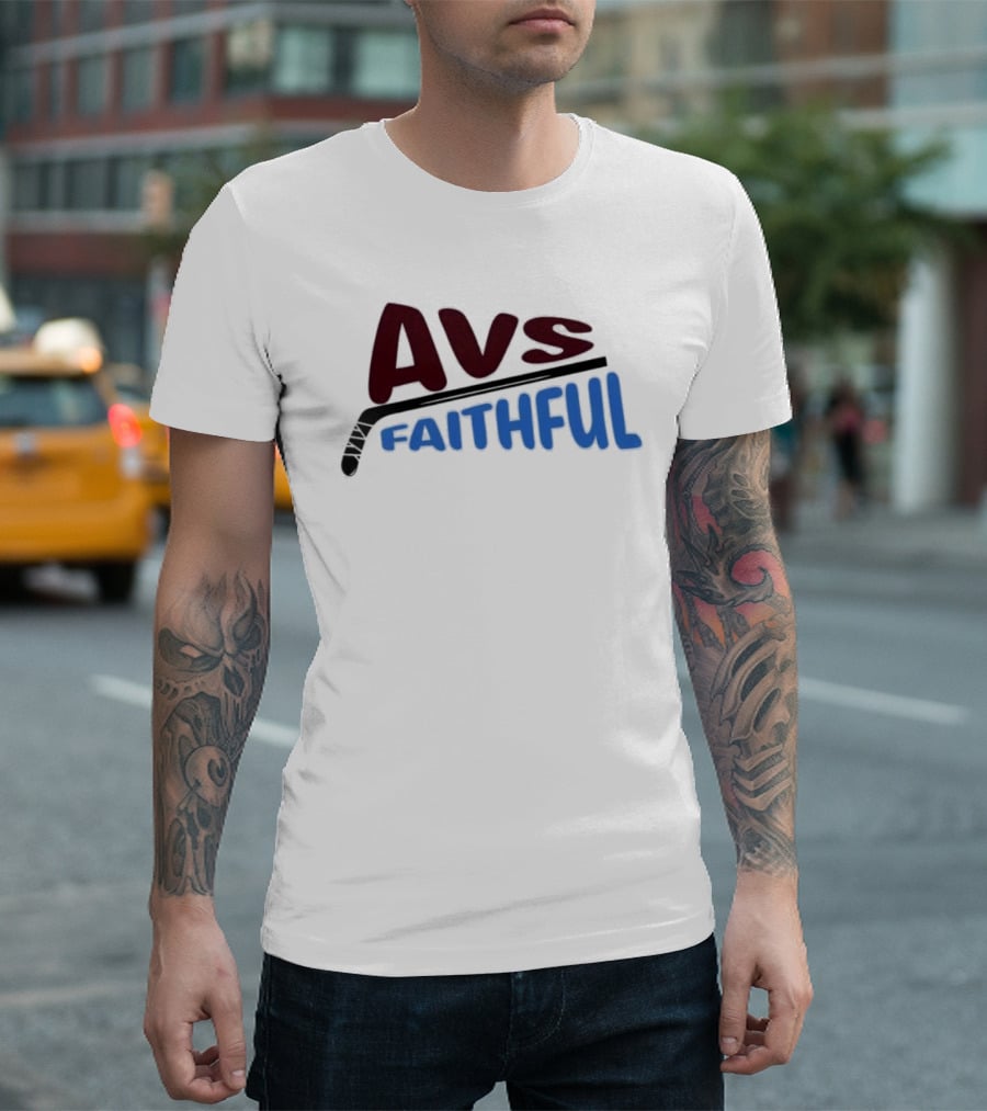 Avs Faithful Colorado Avalanche Hockey Enthusiast Fan Gear T-Shirt