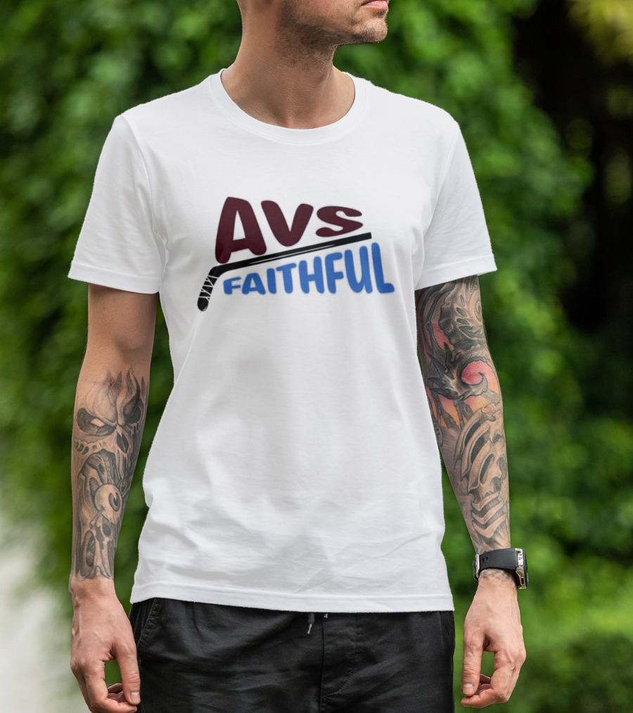 Avs Faithful Colorado Avalanche Hockey Enthusiast Fan Gear T-Shirt