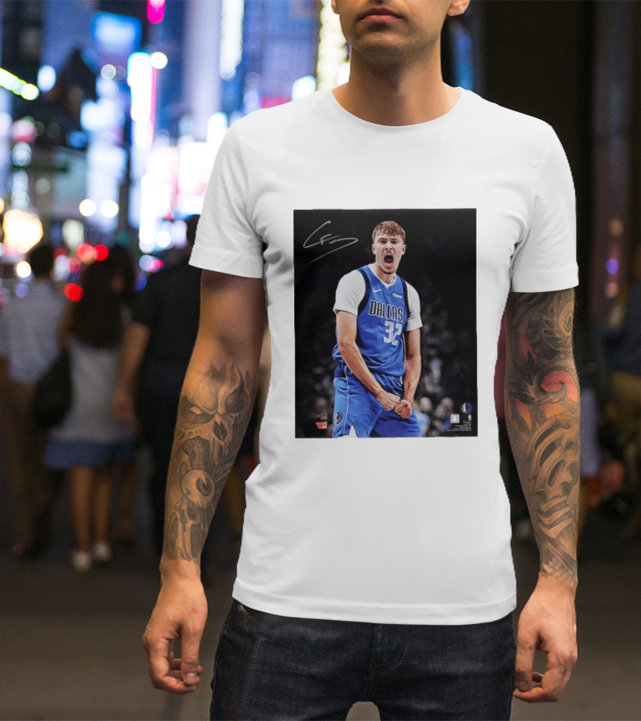 Cooper Flagg Dallas Mavericks Autographed Memorabilia NBA Collectible T-Shirt