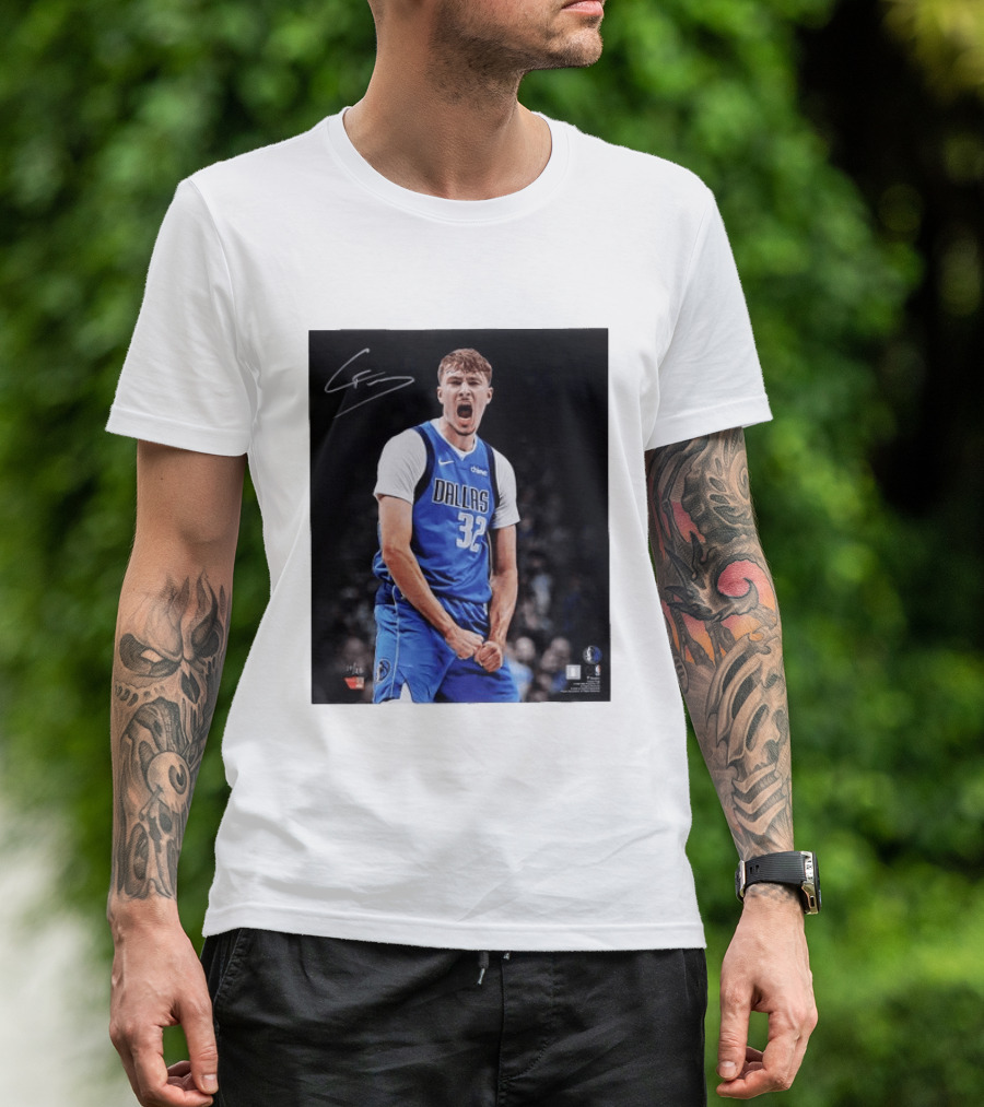 Cooper Flagg Dallas Mavericks Autographed Memorabilia NBA Collectible T-Shirt