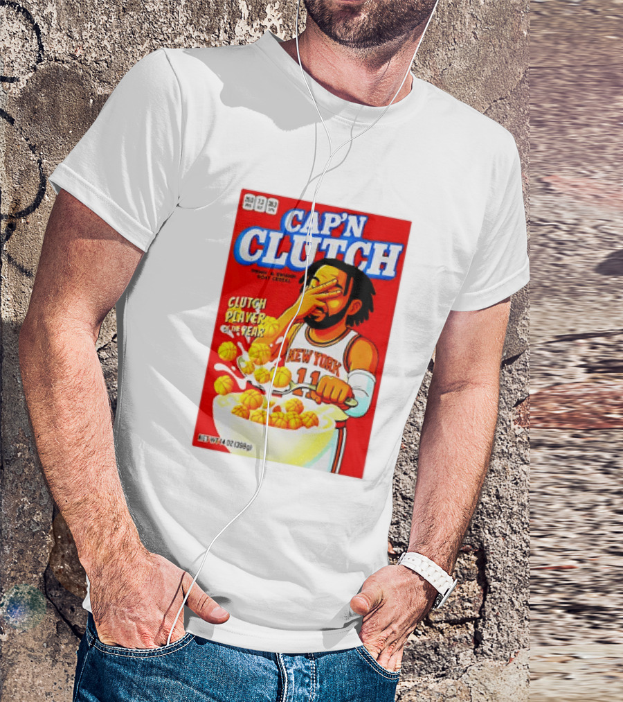 Cap'n Clutch New York Knicks Clutch Player Of The Year Cereal Box T-Shirt