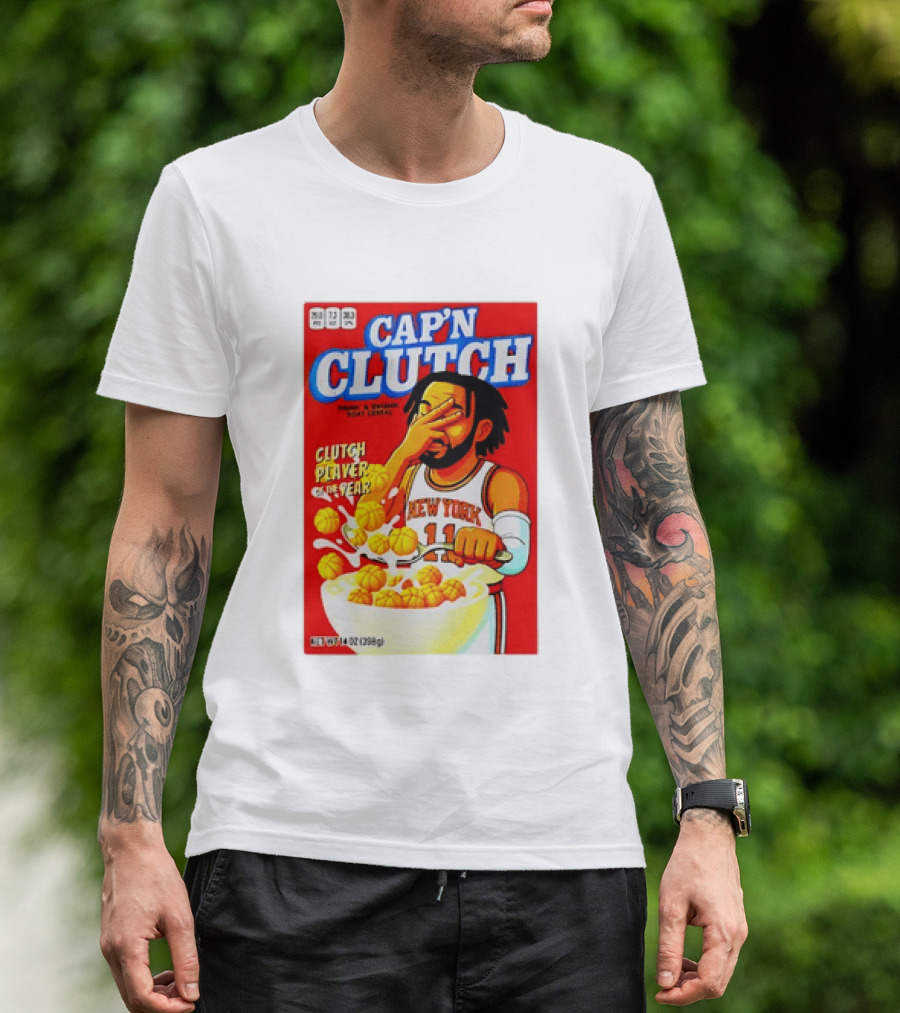 Cap'n Clutch New York Knicks Clutch Player Of The Year Cereal Box T-Shirt