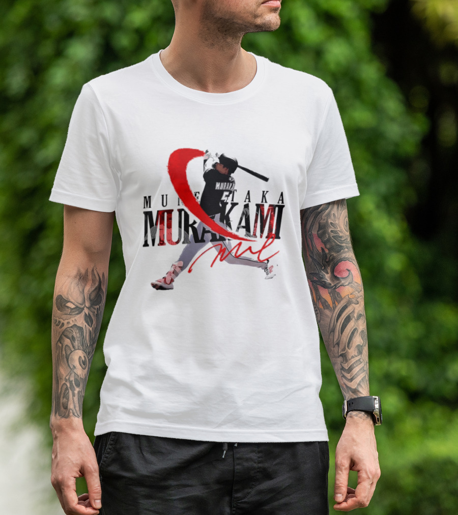 Munetaka Murakami Baseball Player Red Swing T-Shirt