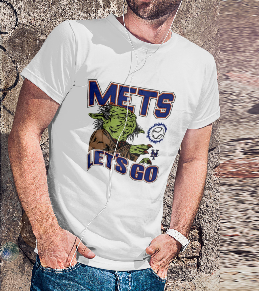 New York Mets Yoda Collaboration Let's Go Star Wars MLB T-Shirt
