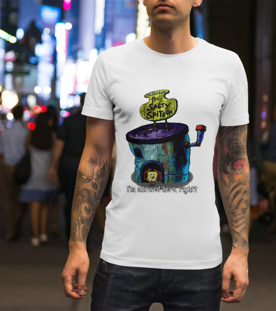 The Salty Spitoon SpongeBob SquarePants Are You Tough Enough Entrance Scene T-Shirt