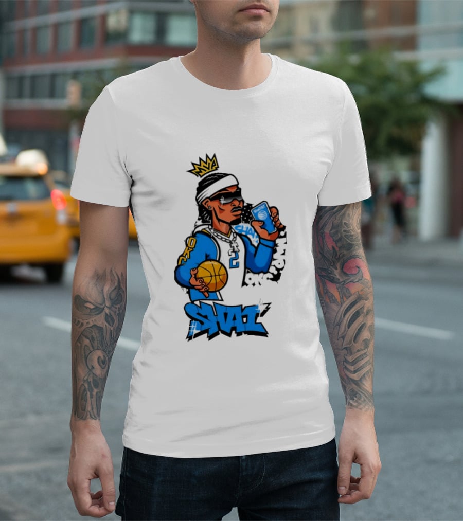 Shai Gilgeous Alexander OKC Crown Basketball Graphic SGA T-Shirt