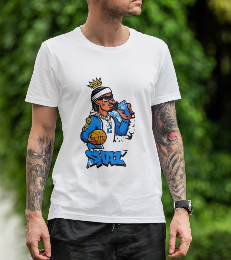 Shai Gilgeous Alexander OKC Crown Basketball Graphic SGA T-Shirt