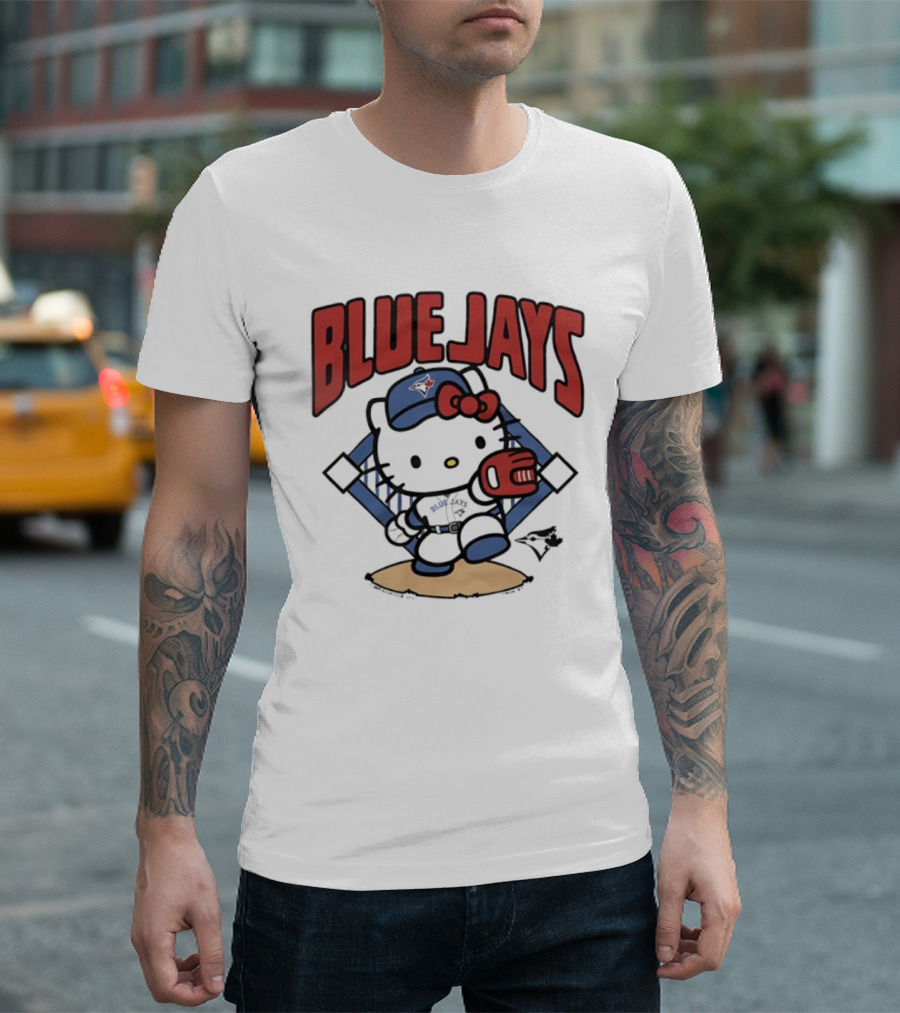 Toronto Blue Jays Hello Kitty Baseball Collaboration MLB T-Shirt